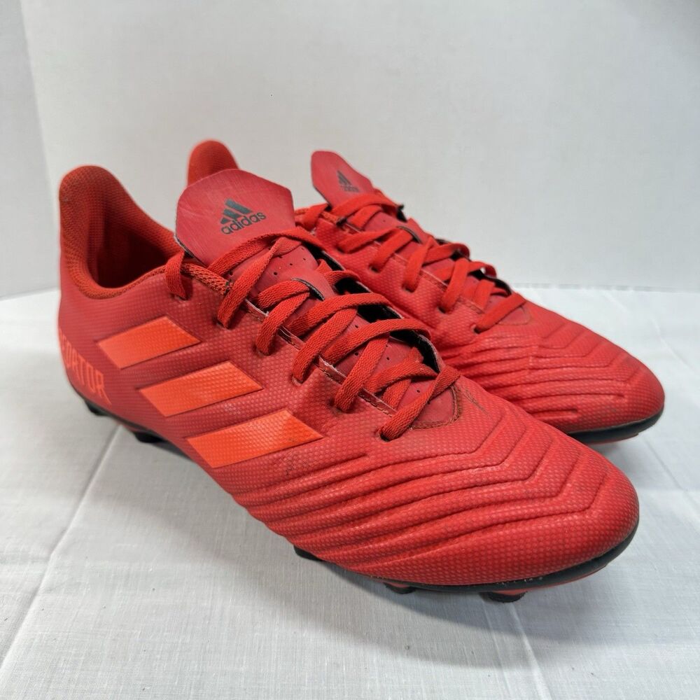 ADIDAS Predator 19.4 Fxg Soccer Shoes Men's 9 Red Cleats Futbol Comfort Flexible